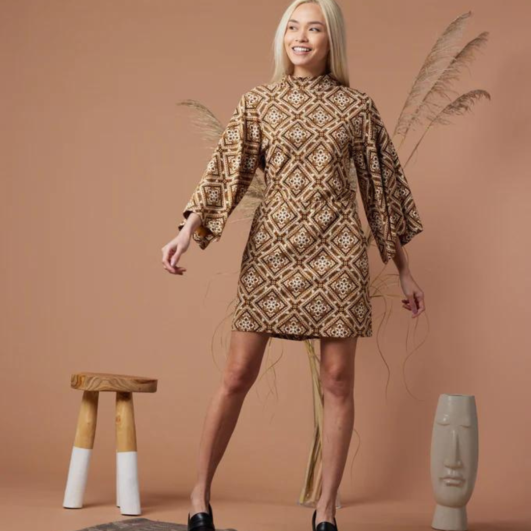 Ayla Cider Boho Dress – Linen & Fold