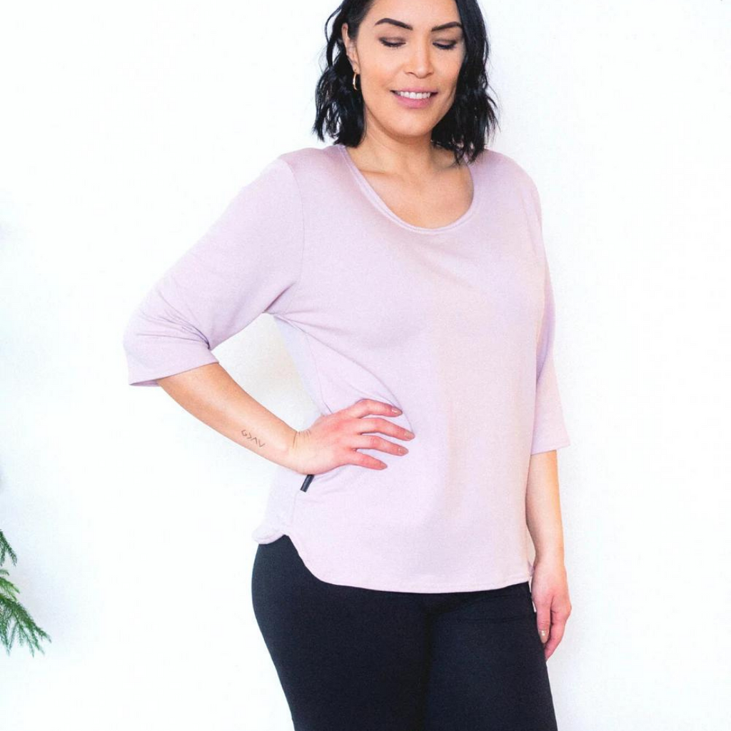 Thora 3/4 Sleeve - Lavender Bamboo Jersey